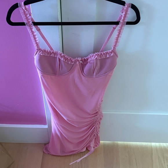 I am Gia pink runched dress size small - Picture 1 of 5